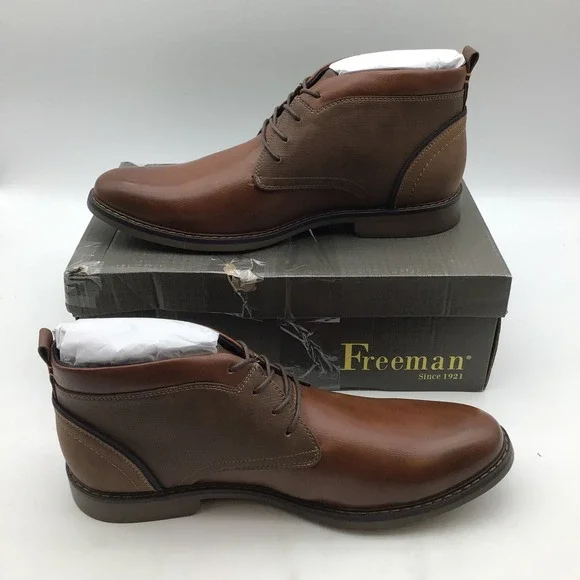 Freeman Brent Tan Leather Chukka Boots Mens Size 13 Wide F218001 NEW